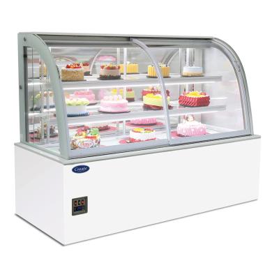 China Single-temperature Cafe Refrigerated Display Cake Donut Stainless Steel Vertical Cake Baking Display Cabinet for sale