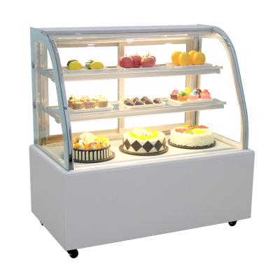 China Single-temperature Commercial Stand Curved Classic Glass Door Cake Display Fridge Flower Display Refrigerator Bakery Display Showcase for sale