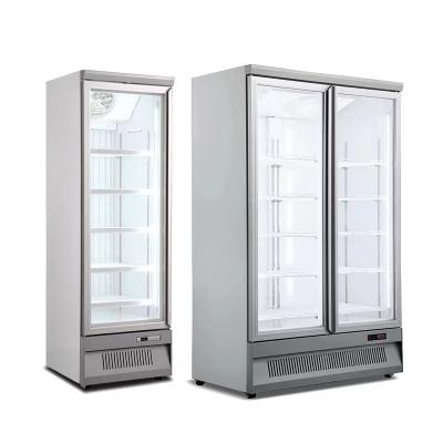 China Single-temperature three door vertical glass open refrigerator is used for supermarket vertical glass door refrigerator display cabinet products for sale