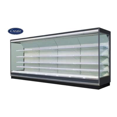 China Commercial Single-temperature Supermarket Vegetable Beverage Display Refrigerator Machine Air Curtain Refrigerator for sale