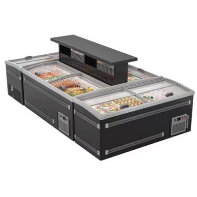 China Best selling Single-temperature, large capacity, low energy consumption, classic combination island cabinet for displaying meat food for sale