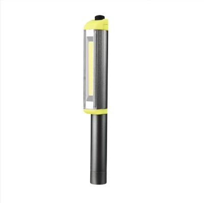 China Donlyn New Style COB LED Handheld Industrial Inspection Light Rotating Magnetic Clip Pen Light Operated By 2 AAA Battery for sale