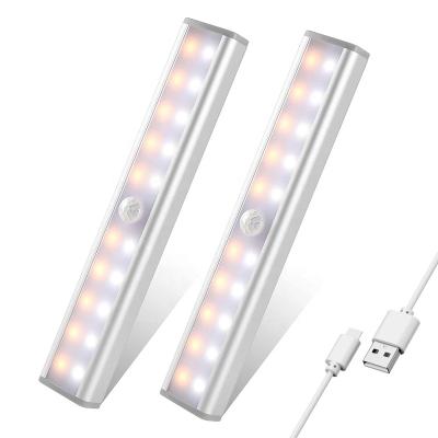 China Donlyn 20 LED Motion Sensor Modern Cabinet Light USB Rechargeable Led Cabinet Light Can Stick On Anywhere for sale