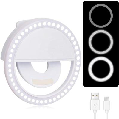 China ABS DONLYN Portable Rechargeable 36 LED Selfie Ring Fill Light, Use For Fill Light In All Mobile Phone Video Makeup Photography for sale