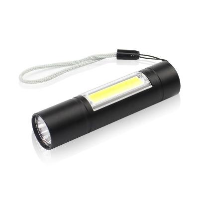 China Hot Selling Donlyn Rechargeable Led Light 42g 0.09lb 3 Models Rechargeable COB LED Mini Rechargeable Aluminum Tactical Torch Flashlight for sale