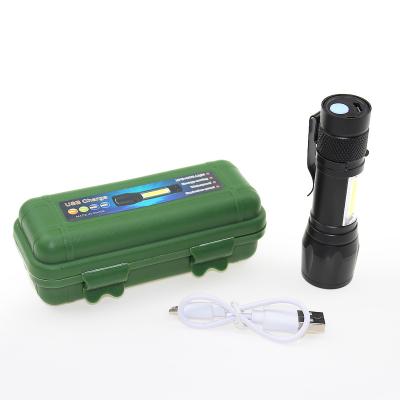 China Zoomable Led Outdoor Light Metal Mini Torch Waterproof 2020 High Quality Portable Zoom LED Mini Torch Waterproof Model Hot COB for sale