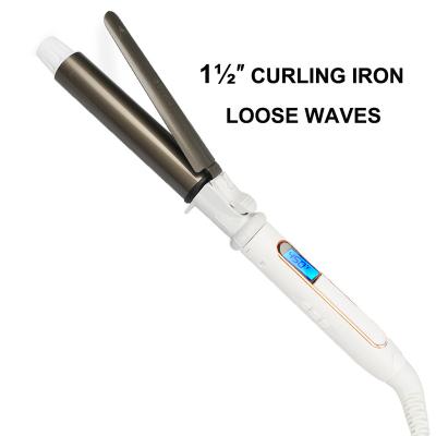 China Private Label Ceramic Curly Irons Magic 1.5 Inch Wave Hair Curlers Magic Wand Hair Curler 360 Rotating Curling Iron for sale