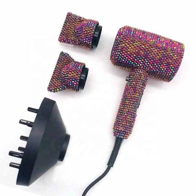 China Hair Salon Hair Tools Ionic Professional Hot Blow Dryer Custom Fascinating Diamond Hair Dryer for sale