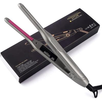 China Hotel 3/10 Inch Tourmaline Flat Iron Mini Hair Straightener Ceramic Hair Mvxitanny Pencil Hair Flat Iron For Short for sale