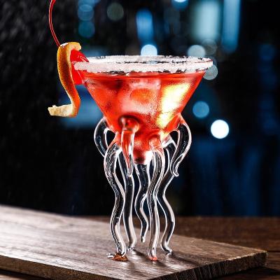 China Creative Champagne Glass Jellyfish Cocktail Jellyfish Cocktail Martini Glass Wine Juice Octopus Shape Tumbler Bar Glasses for sale