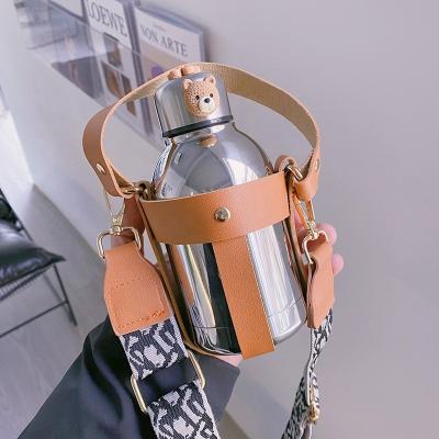 China Small Thermal SUS 304 Stainless Steel Bottle Ins Style Harajuku Girls Kids Love Water Coffee Cup Cute Pot Belly Takeout Cup for sale