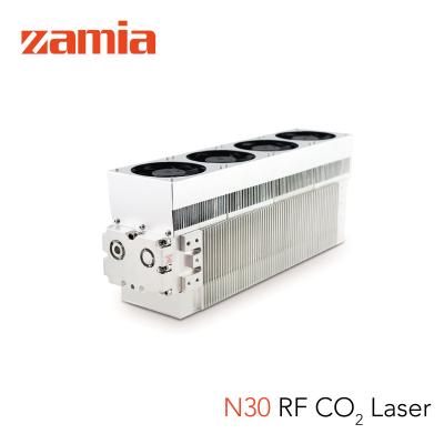 China Laser Engraving / Fly Marking zamia N30 Sealed CO2 10.6um Laser Tube RF 30W Metal Tube for sale