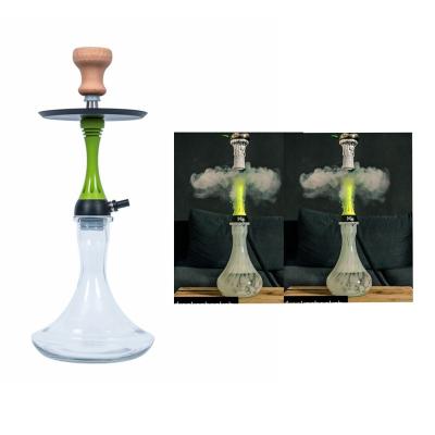 China Hot Alpha Shisha Hookah Set Glass Bottle Sheesha Chicha Narguile Smoking Set for Shisha Bar Lounge for sale