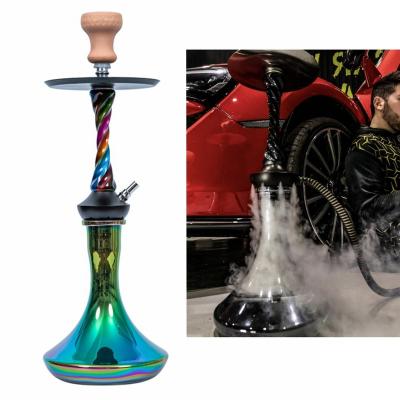 China Large Size Portable Hookah Set Stainless Steel Luxury Glass All-Season à venda