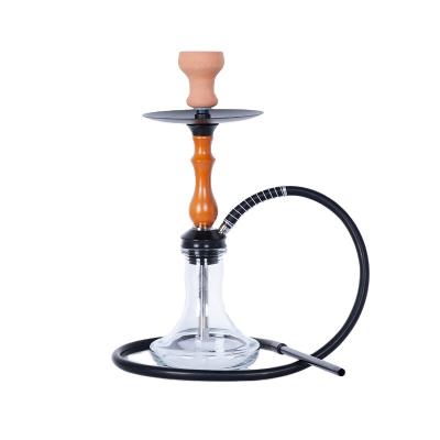 China Single Tube Wooden Shisha Hookah Transparent Round Bottom All-Season zu verkaufen