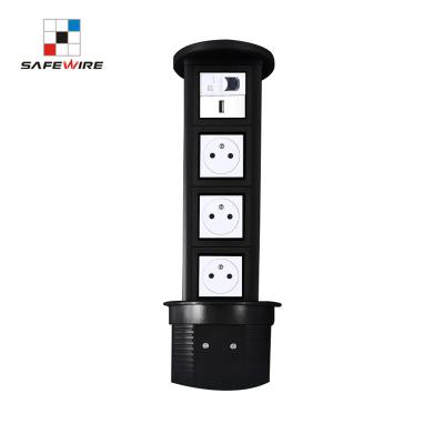 China Residential / Multi-Purpose Vertical Outlet Pop Up Outlet Power Management Kitchen Worktop Vertical Outlet for sale