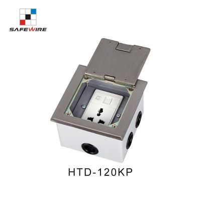 China HTD-120KP Residential IP41 / Multipurpose Stainless Floorbox for sale