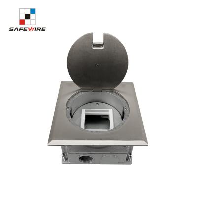 China HTD-140YK/YKP residential/all-purpose steel hardware/stainless/service box/residential floor boxes hinged lid for sale