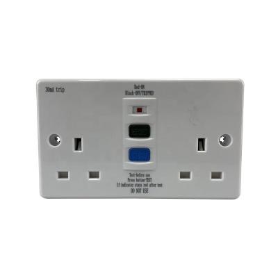 China RCD0230PW Residential / General Purpose Plastic Twin RCD Socket Without Switch for sale