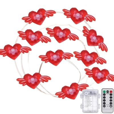 China Wholesale High Quality Colorful Fairy Heart String Light LED String Light Warm Led Light Warm Led Wedding Girl Heart Room Garden Decoration Light valentines day for sale