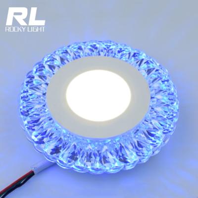 China Embeded 3W COB Light Color Acrylic Integrated Crystal Embedded Recessed Ceiling Led Spot Light Flat Lamp for sale