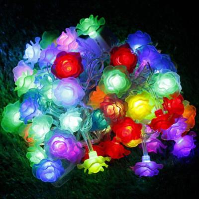 China Christmas Decoration/Windows Rose Flower/LED Roof/Chuzzle/Star String Light Decorative Christmas Light for sale