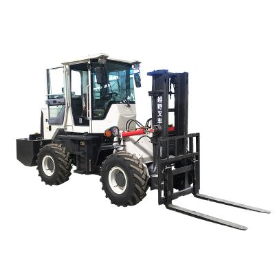 China Factory Safe And Reliable 2 To 10 Ton Lifting Height Rough Terrain Forklift Side Shift for sale