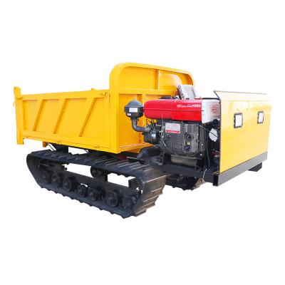 China Mini Crawler Dumper Trucks Rubber Track 1 Ton Crawler Carrier Dumper < 4L for sale