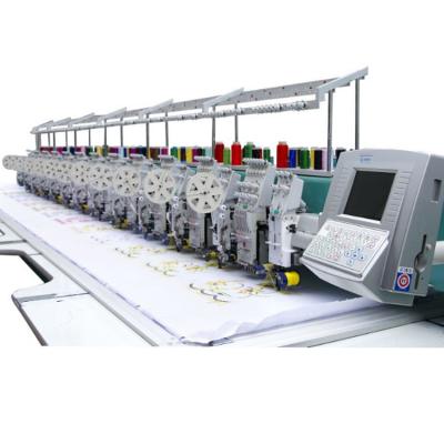 China Custom 24 Head Cap T-shirt Flat Embroidery Machine Multi Embroidery 400*680mm and 400*1200mm Embroidery Area 16 Head Number for sale