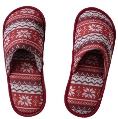 China Christmas Printing Indoor Slipper Customized for sale