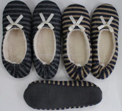 China Stripe Jersey Material Ballet Slipper Customized for sale