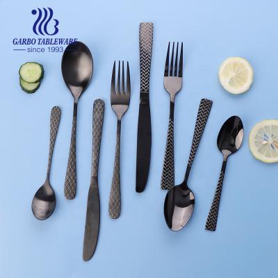 China Sustainable stainless steel cutlery set with elegant style for dinner use for sale