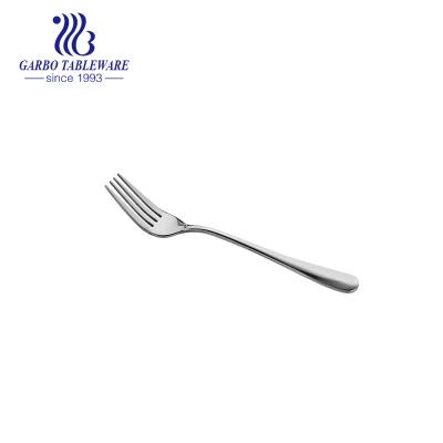 China Sustainable 410 Stainless Steel Silverware Fruit Fork With Wide Handle Kitchen Cutlery Cake Dessert Fork for sale