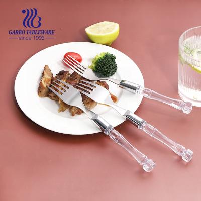 China Durable Mirror Polished Stainless Steel Fork With PS Diamond Handle for sale