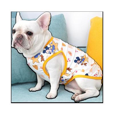 China Summer Viable New Style Dog Vest Slim Pet Clothes Multi-pattern Printing Design Dog Cotton Clothes for sale