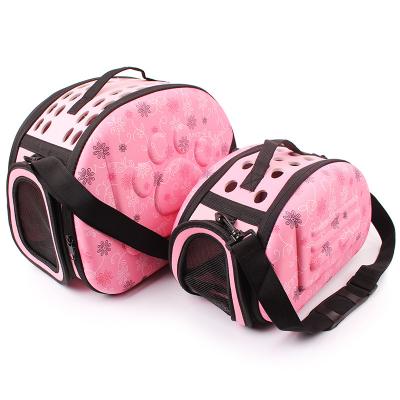 China Eva Pet Cats Dogs Breathable Custom Outdoor Pet Bag Portable Folding Travel Pet Shoulder Bag for sale