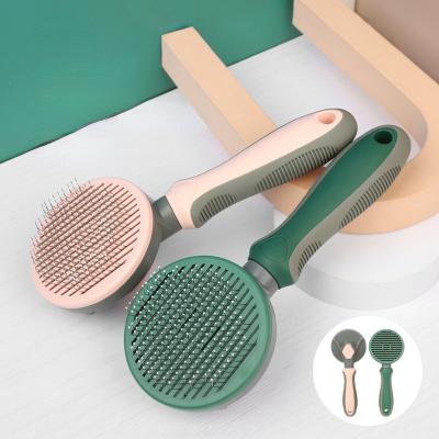 China Sustainable Cat Comb Self Cleaning Slicker Brush for Dog Cat Hair Removes Undercoat Tangled Pet Hair Mass Comb Pet Accessories Cat Brush for sale