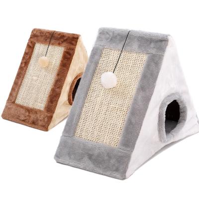 China Breathable Foldable Warm Cat Bed Scratching Board Pet Cat Protective Cat Cave Pet Furniture House Nest for sale