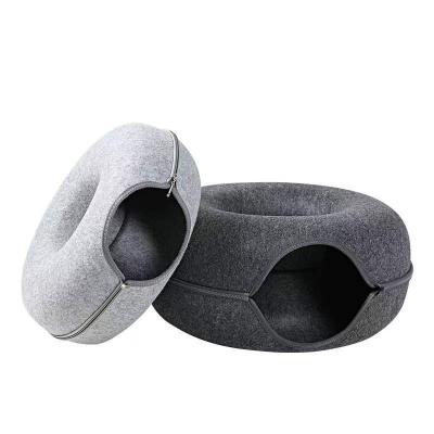 China Cat Bed Donuts Chamber Basket Nest Indoor Pet Accessories Supplies Tunnel Interactive Play Kitten Dog Training Toy Cats Viable Pets Chamber for sale