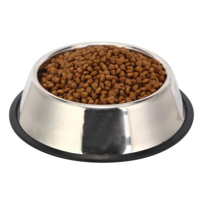 China Custom Multi-size Pet Bowl Stainless Steel Pet Bowl Viable Durable Pet Feeder Dog Water Bowl With Footprint Pattern for sale