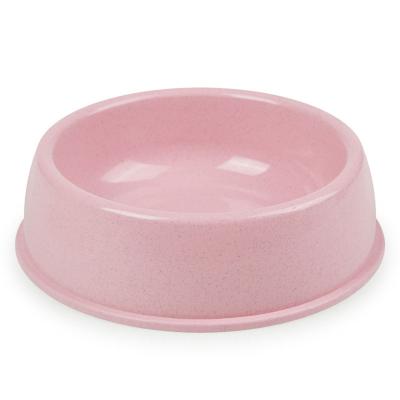 China Wholesale Viable Pet Bowl Round Pet Bowl Durable Thicken Plastic Wheat Stem Water Conductor Bowl For Pet for sale