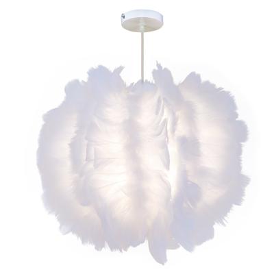 China Modern Factory Outlet Light Fixture Heat Resistant Kitchen Lighting Hanging Pendant Led Feather Pendant Light Modern Chandelier for sale