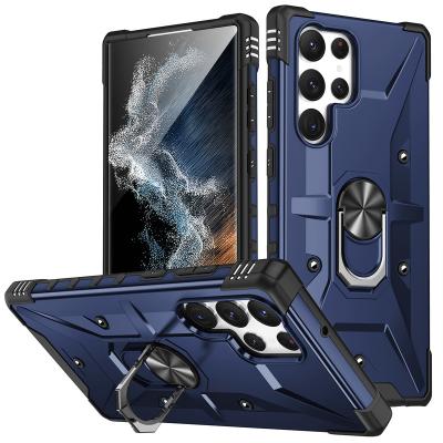 China Shockproof Military Grade case for samsung S22 S21fe S20 S10 S9 S23 Magnetic Car Ring Holder Mount Kickstand case for samsung S23 ULTRA for sale