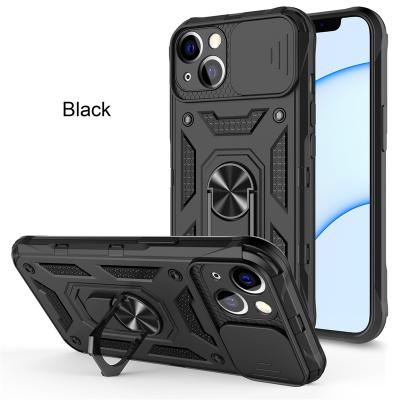 China Shockproof camera slider protection PC+TPU Car Ring Holder case For iphone 14 13 12 11 Phone Case Shockproof Cover for iphone 678 plus for sale