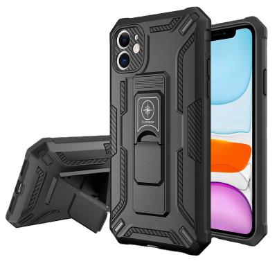 China Shockproof Military Grade Wholesale kickstand Mobile Back Cover for iphone 14 magnetic TPU PC Cell Phone Cases For iphone 13 pro max 12 678 for sale