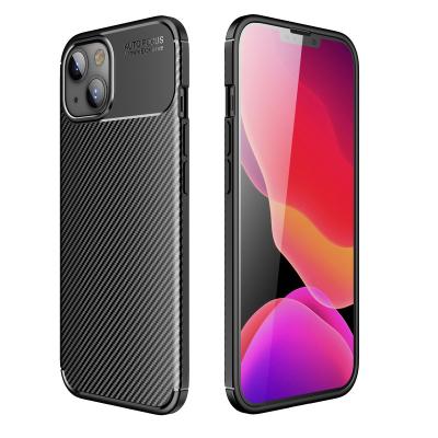 China Shockproof stock soft carbon fiber design tpu Phone Cases For iphone 14 pro max 12 13 678 plus for sale