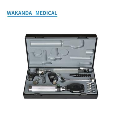 China Metal Medical Instrument Endoscope ENT Diagnostic Set with Ophthalmoscope, Otoscope, Nose Dilator for sale