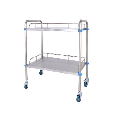 China 40*60*86cm Metal Hospital Trolley Medical Treatment Nursing Trolley With Wheels for sale