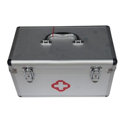 China New Designed First Aid Kit Pill Box Aluminum Alloy Metal Medical Home Care OEM Large for sale