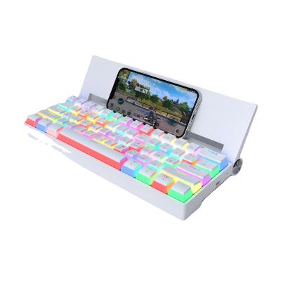 China Wholesale Mechanical Numpad Factory RGB Gaming Keyboard 61 Keys Blue Switches Backlit Keyboard For Gamer RGB Laptop Black for sale